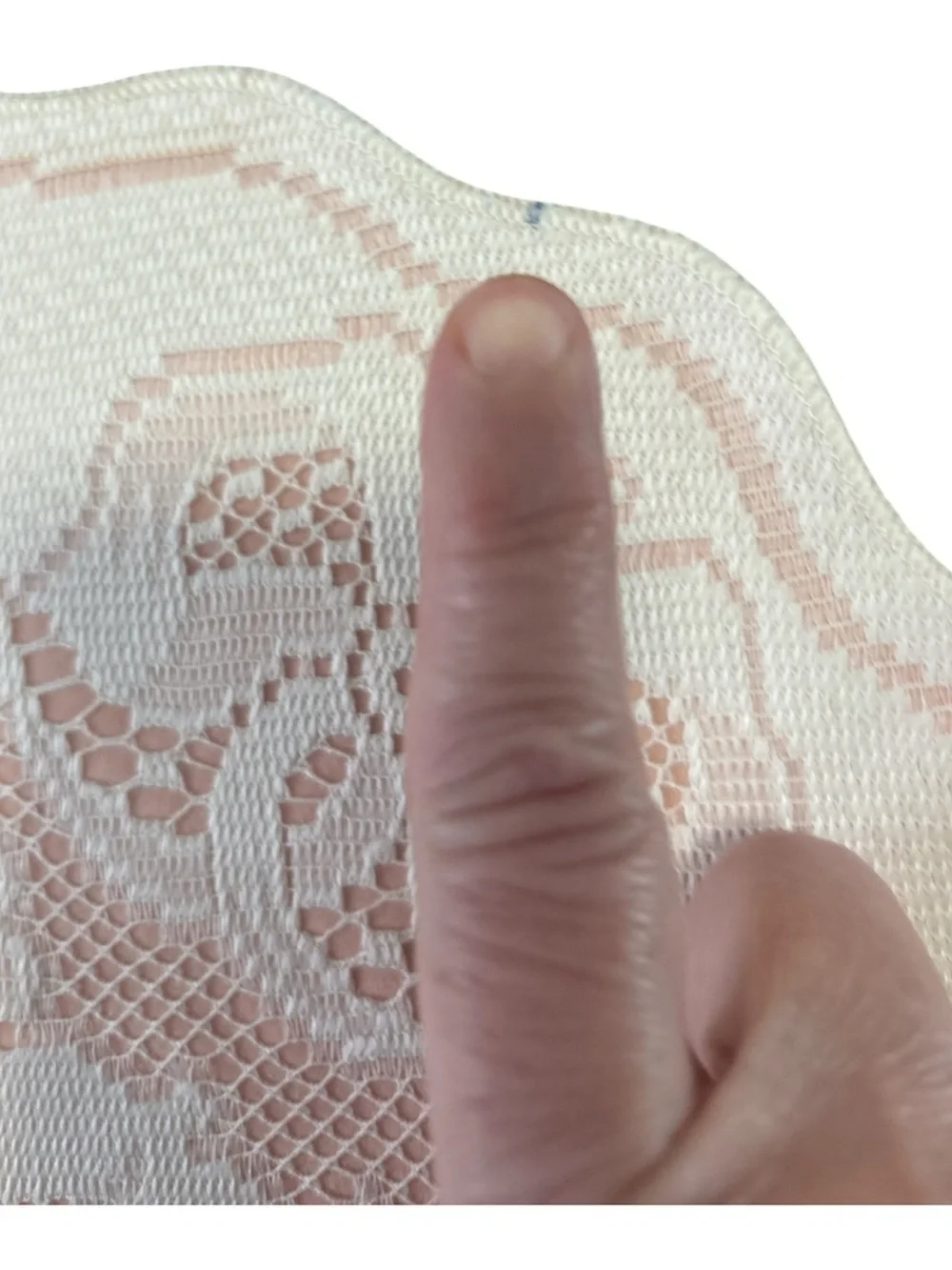 Vintage Pink and Cream Floral Lace Placemat